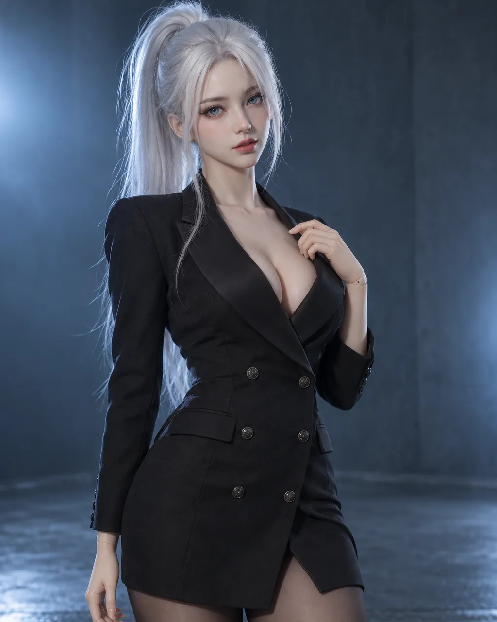 Adult anime-style silicone doll, 160 cm, studio photograph (illustrative)